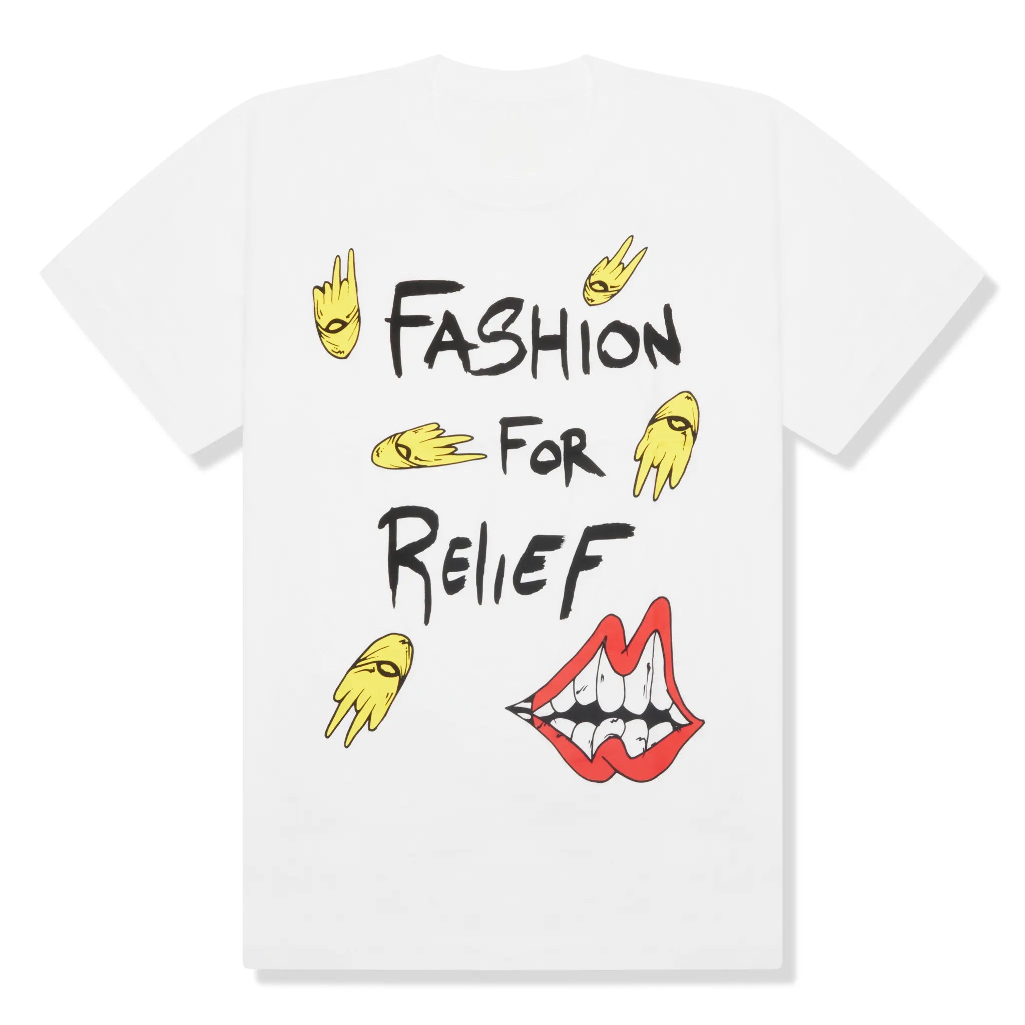 Front View of Chrome Hearts x Fashion For Relief White T-Shirt